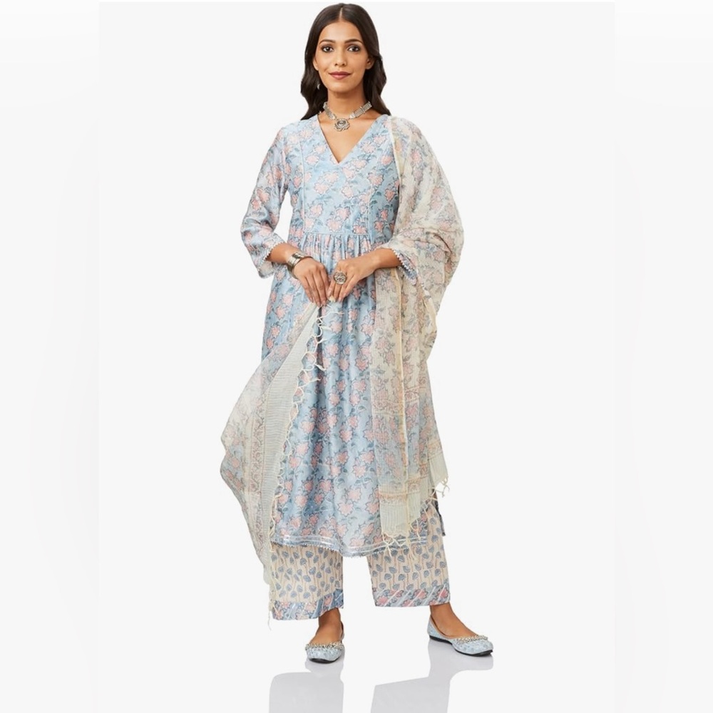 Handblock kurti set